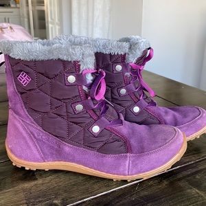 Columbia Women's Omni Grip 200 Gram Purple Waterproof Snow Boots, Size 8.5